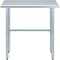 Amgood 14 in. x 36 in. Open Base Stainless Steel Metal Table WT-1436-RCB-Z - alternate 2